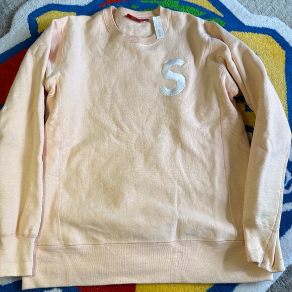 Supreme S Logo Crewneck FW16 RPeachMen's Size L Rare Long